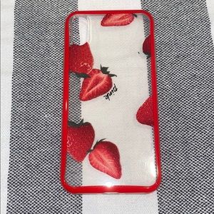 PINK Strawberry iPhone X Case